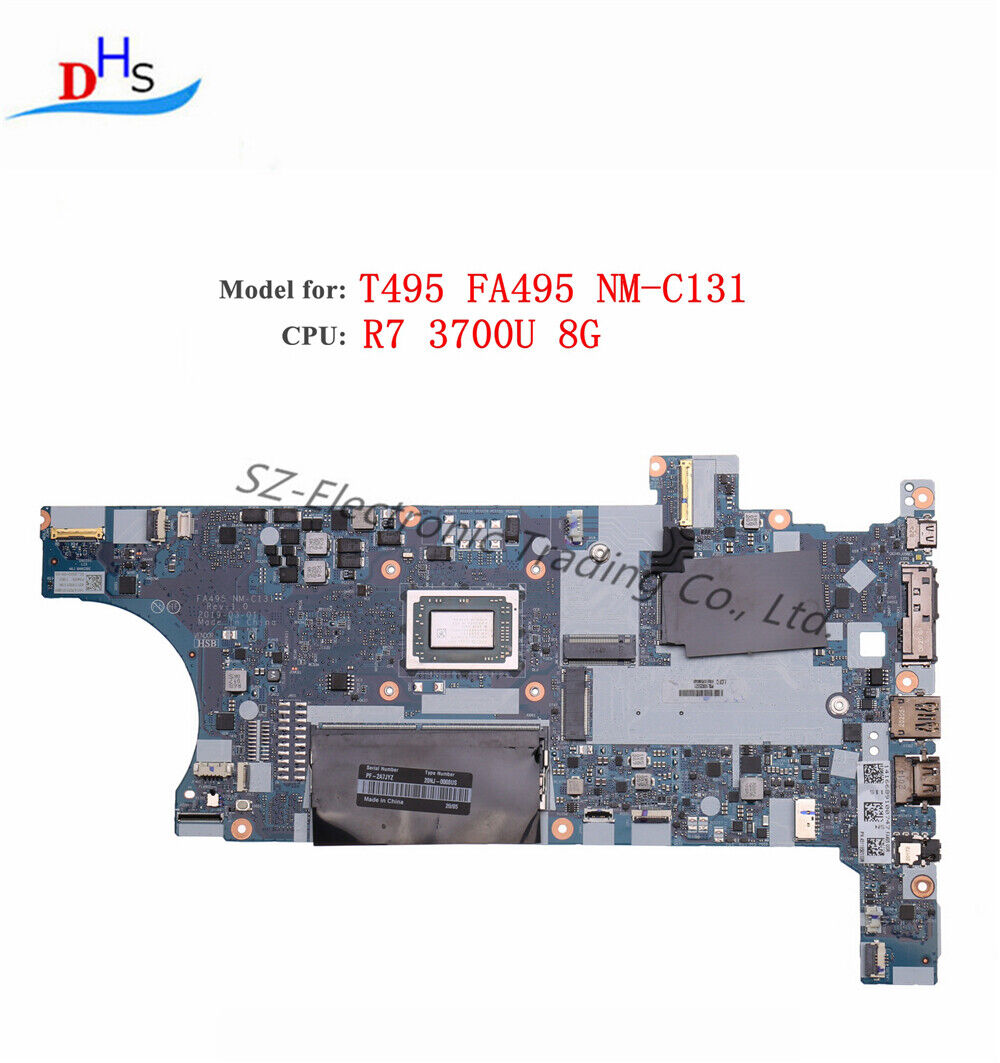 02DM040 For Lenovo ThinkPad T495 FA495 Laptop Motherboard NM-C131 rz7-3700U 8G
