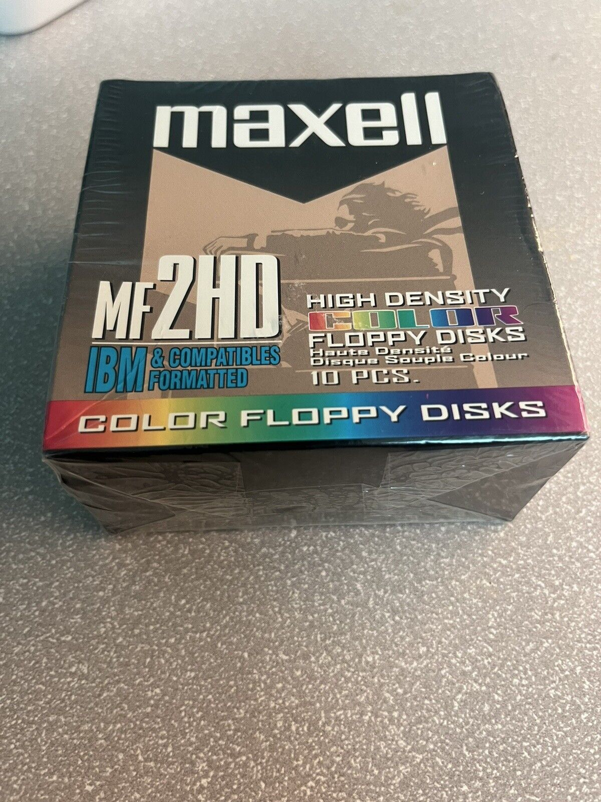 NEW/SEALED 10-PACK - MAXELL MF2HD - COLOR FLOPPY DISKS - VINTAGE SOFTWARE