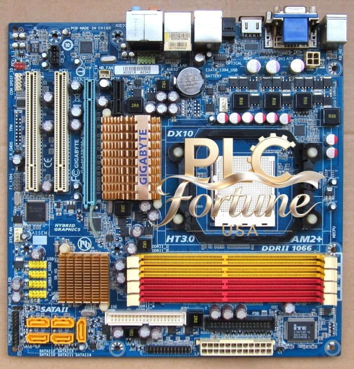 Used Gigabyte GA-MA78GM-S2H V1.0 AMD 780G AM2+/AM2 DDR2 VGA M-ATX Motherboard