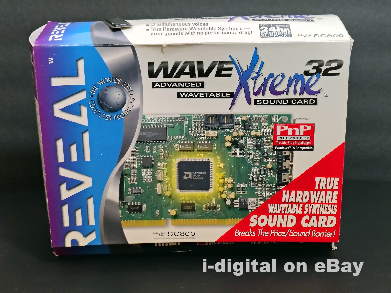 RARE Reveal SC800 Wave Xtreme 32 Sound Card, Roland GS MIDI Wavetable Compatible RARE Reveal SC800 Wave Xtreme 32 Sound Card, Roland GS MIDI Wavetable Compatible