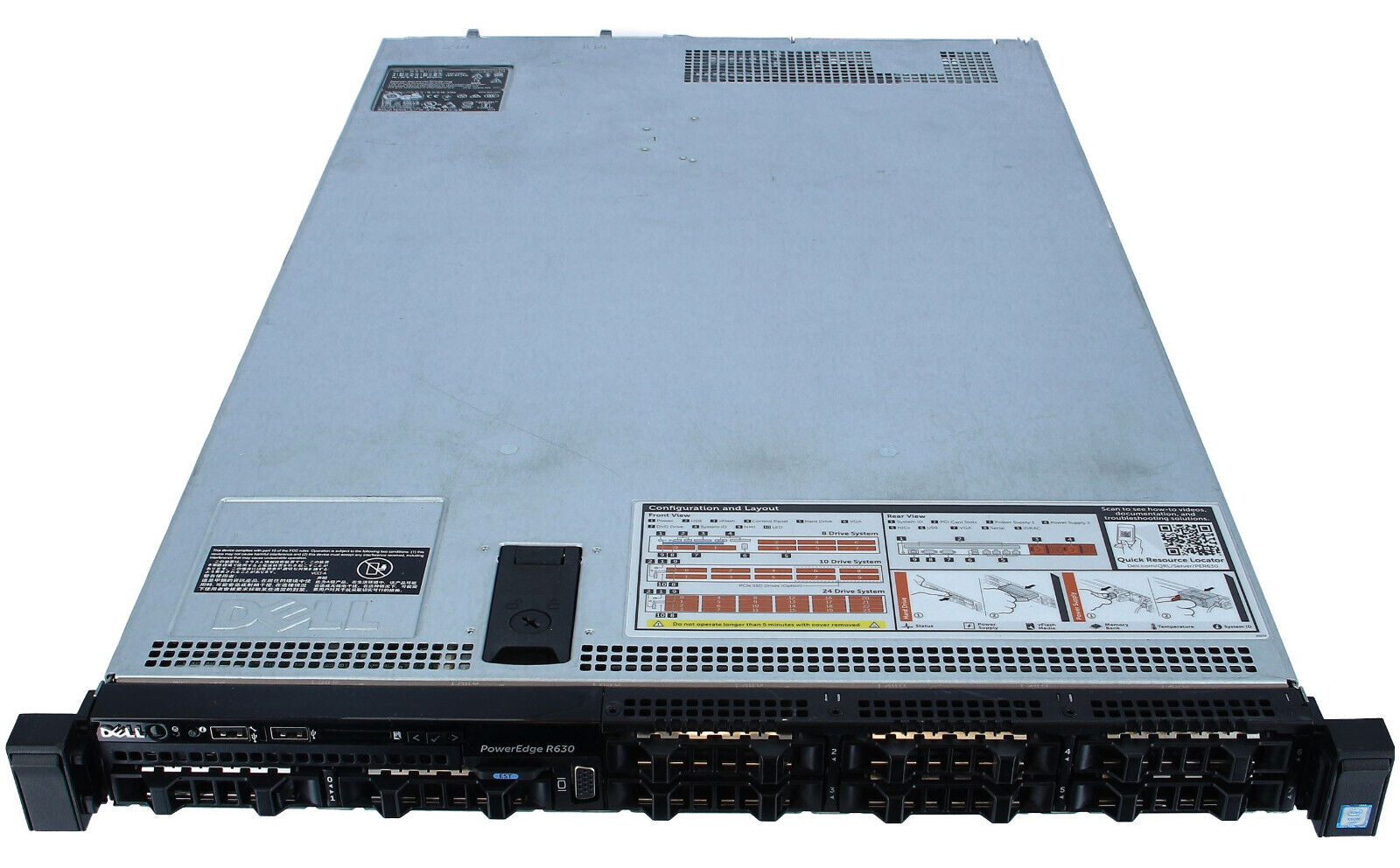 Dell PowerEdge R630 8SFF 2xE5-2680V3 24-Cores 128GB H730 2x10G RJ45 2x1100W