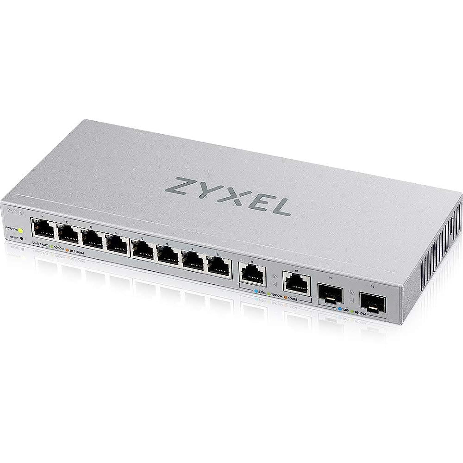 Zyxel Multi-Gig 12-Port Web Managed Switch with 2-Port 2.5G/2-Port 10G SFP+ De