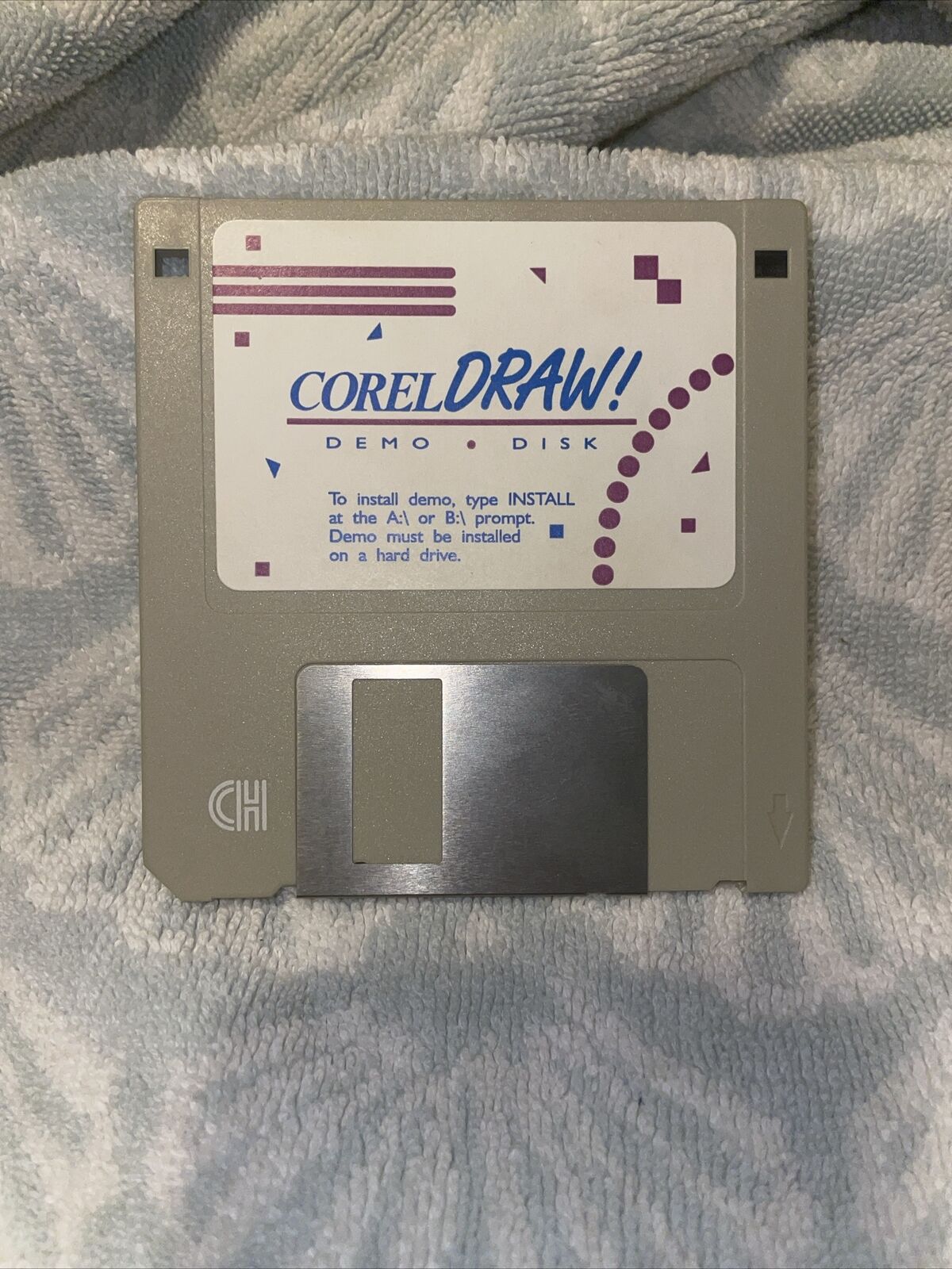 Rare Vintage Corel DRAW 3.5” Floppy Disk Double Sided DEMO DISK