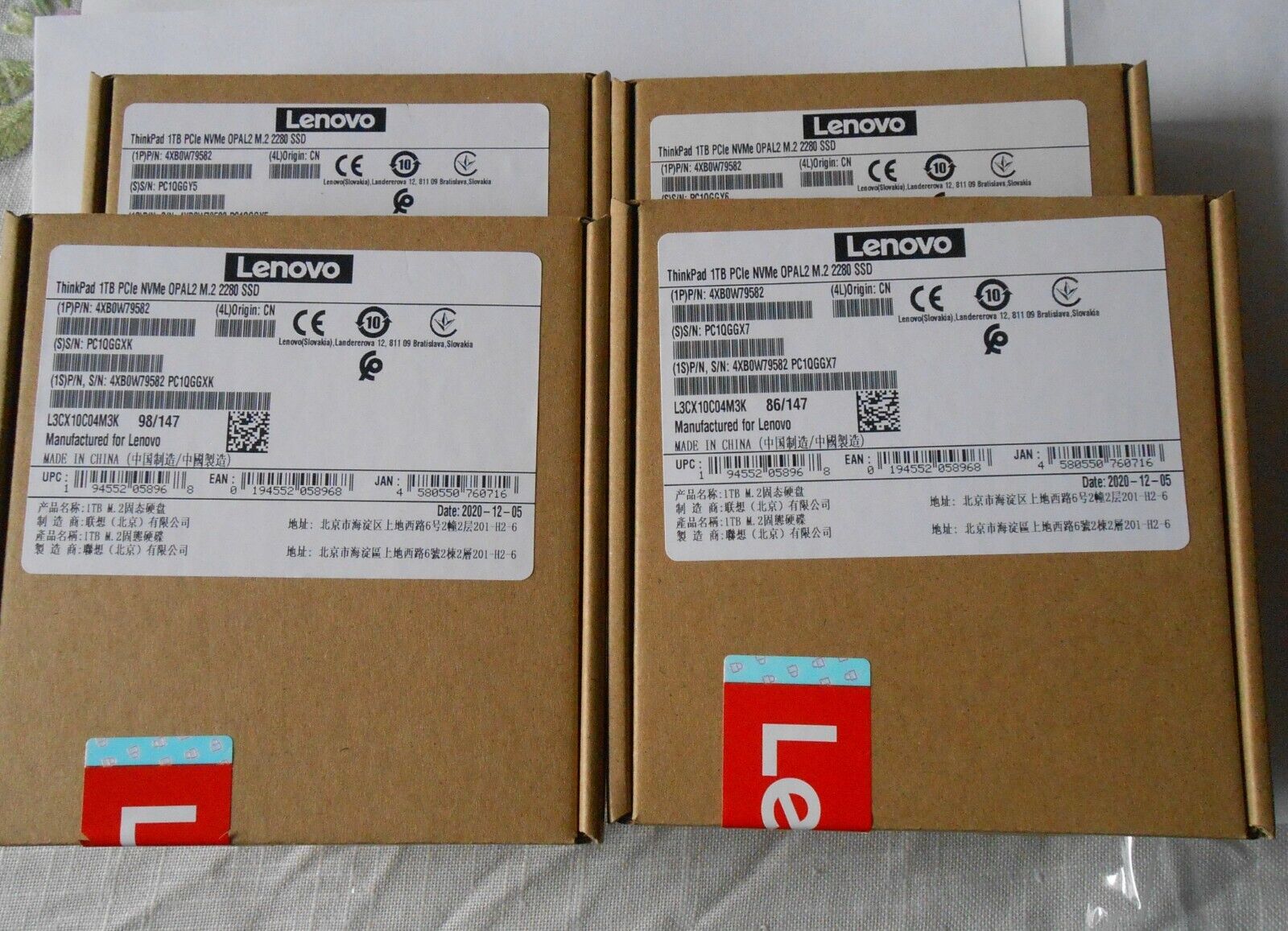 NEW SEALED Lenovo Thinkpad  1TB, SSD interface M.2 NVME, OPAL2, 4XB0W79582