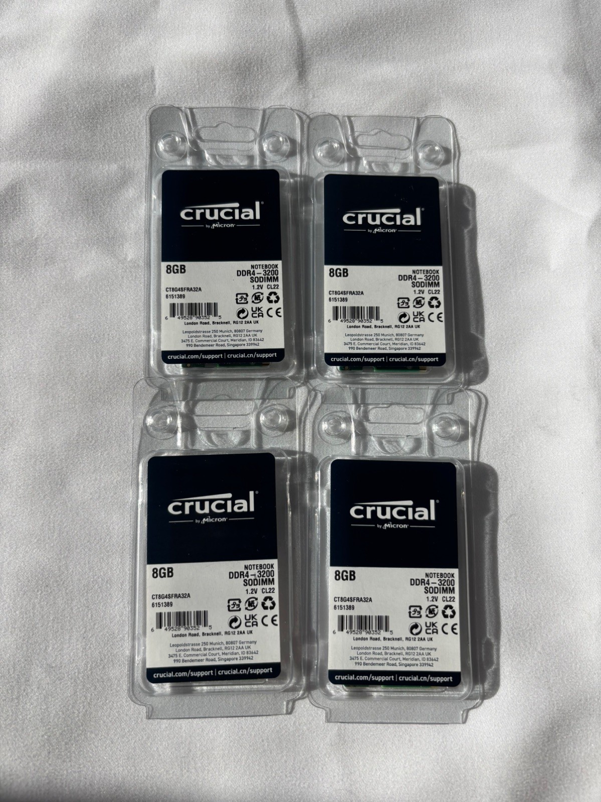 Crucial 8GB DDR4-3200 SODIMM Laptop Memory CT8G4SFRA32A Brand New Crucial 8GB DDR4-3200 SODIMM Laptop Memory CT8G4SFRA32A Brand New