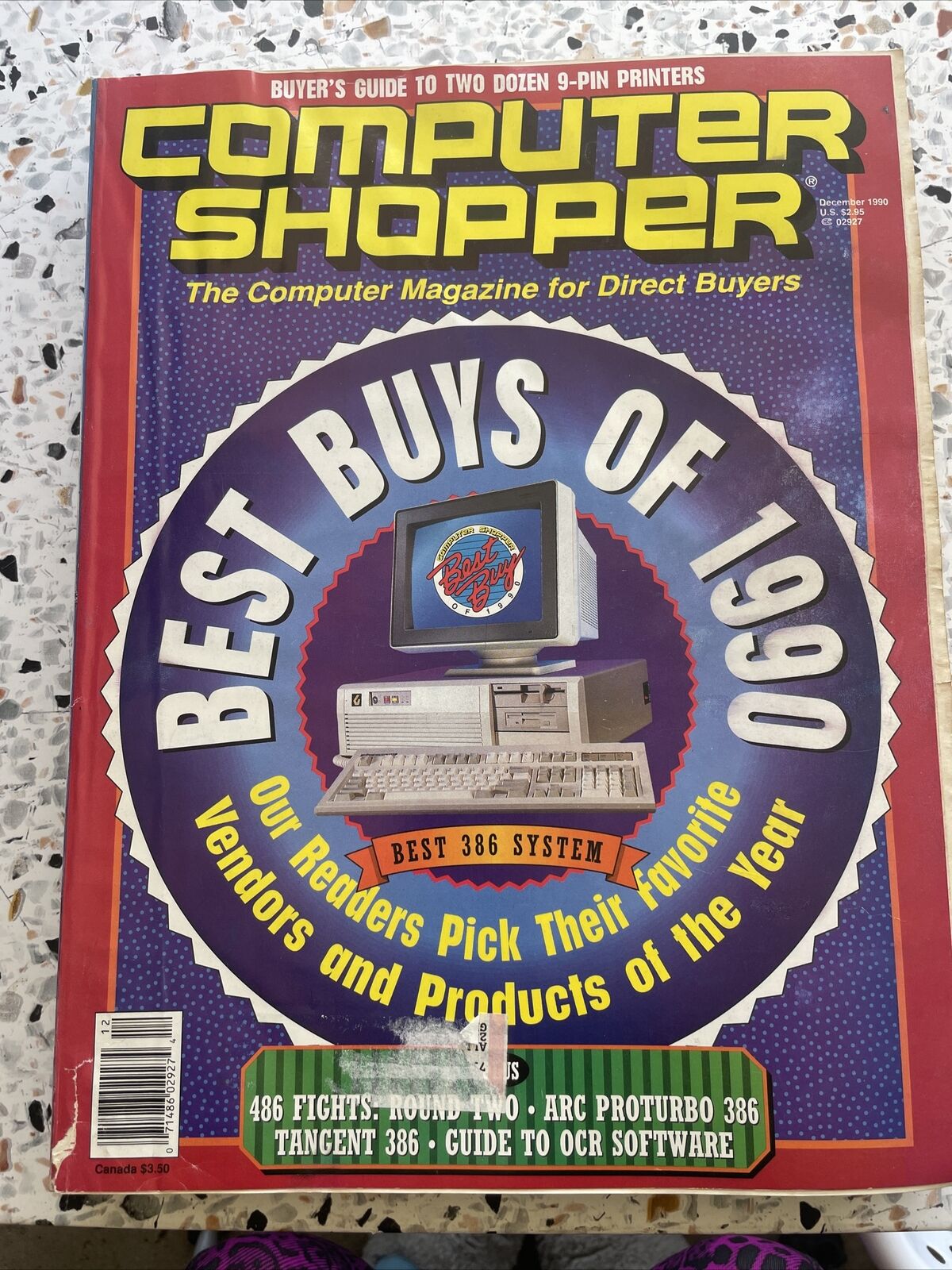 Vintage Computer Shopper Magazine Shoppers guide 9- pin Printers December 1990