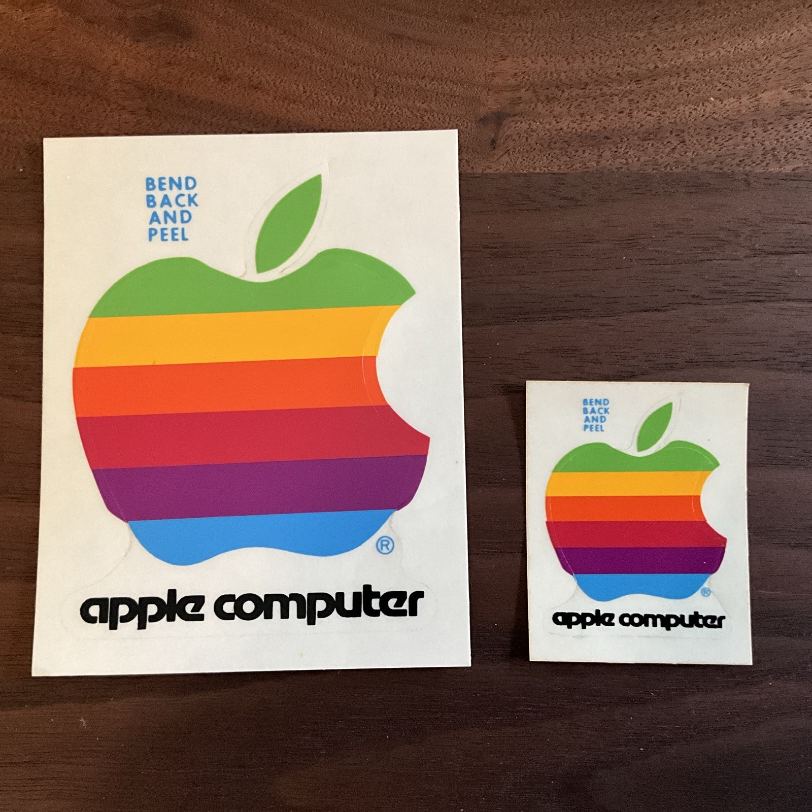 Lot of Original Vintage APPLE MACINTOSH Computer Rainbow Logo Stickers 2” And 4” Lot of Original Vintage APPLE MACINTOSH Computer Rainbow Logo Stickers 2” And 4”