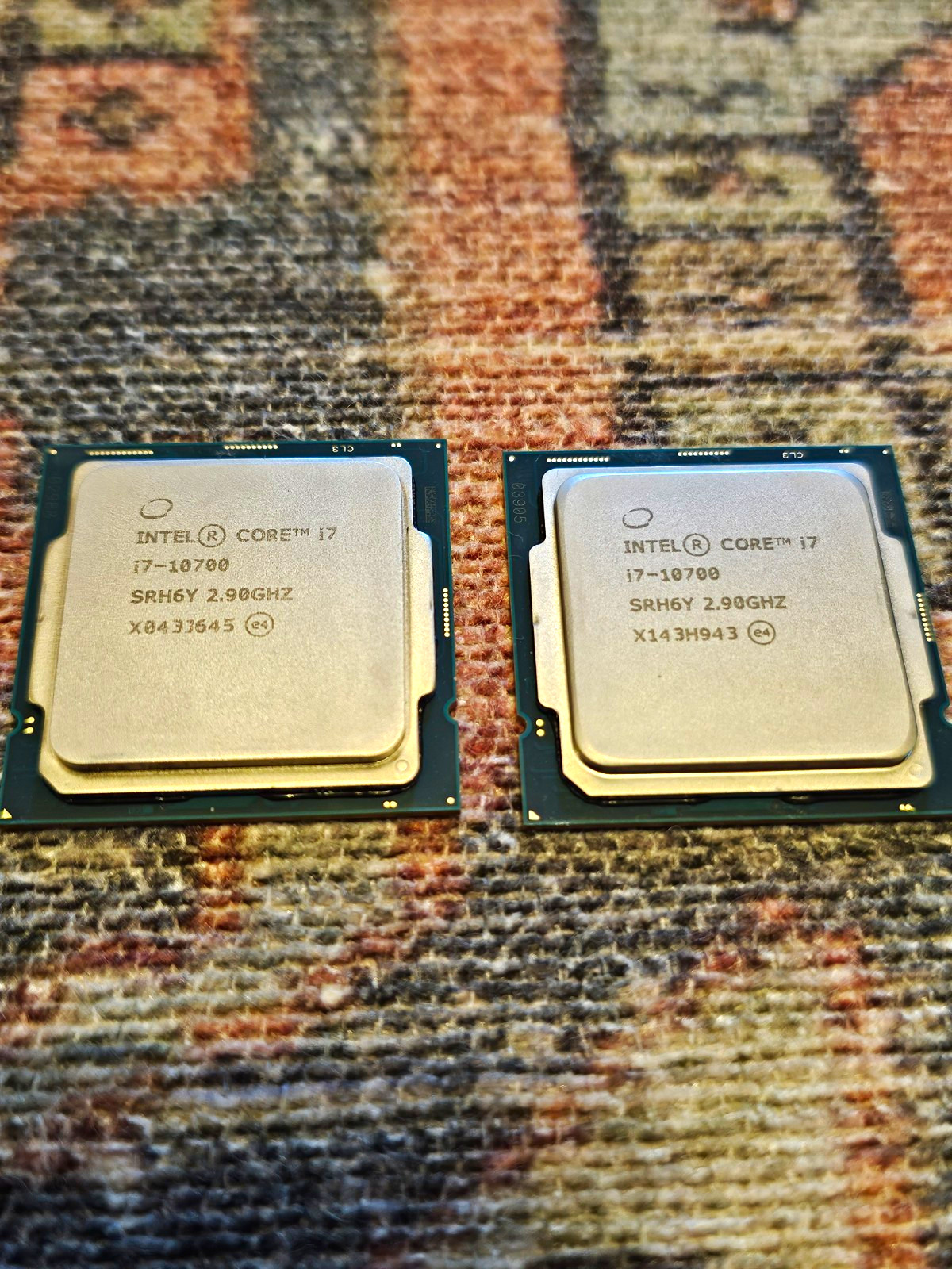 LOT of 2 Intel Core i7-10700 8-Core 2.90GHz LGA1200 CPU SRH6Y LOT of 2 Intel Core i7-10700 8-Core 2.90GHz LGA1200 CPU SRH6Y