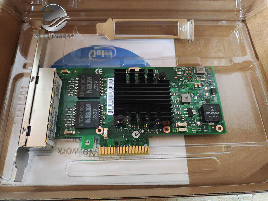 Intel I350-T4V2 I350-T4 PCI-E Quad Port RJ45 Gigabit Server Adapter OEM USA NEW