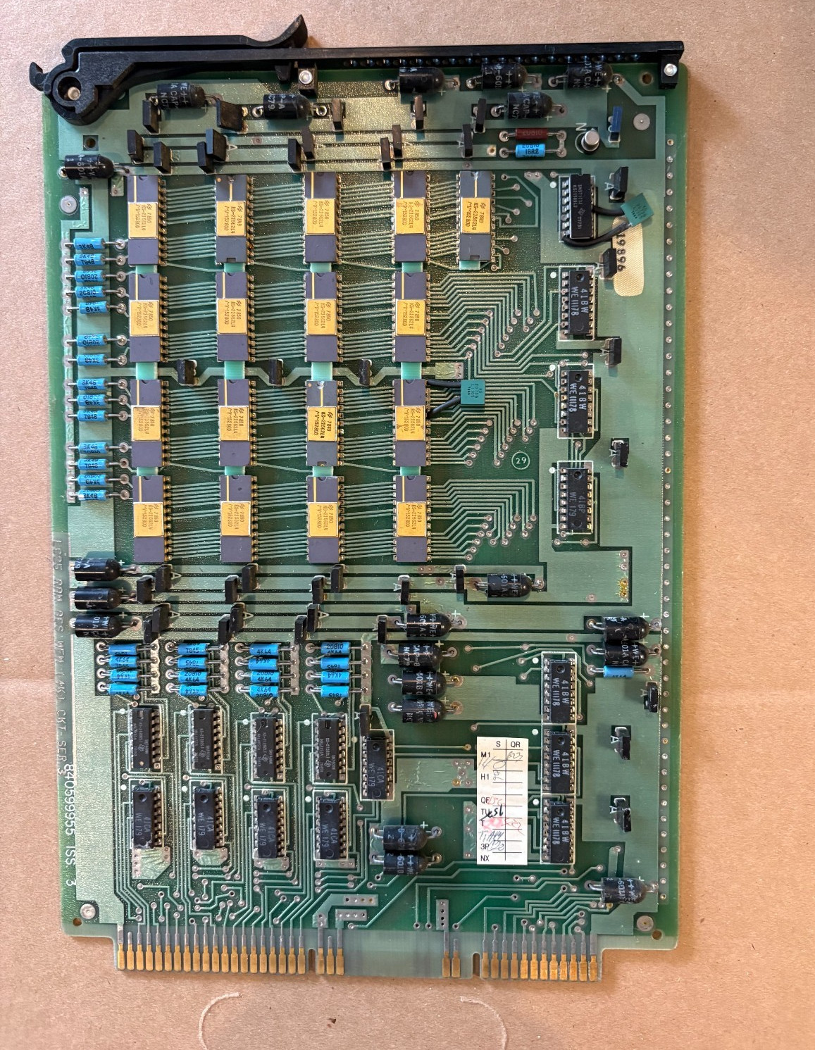 Vintage Telecom ATT Circuit Board 4k RAM Memory Gold Cap IC Western Electric Vintage Telecom ATT Circuit Board 4k RAM Memory Gold Cap IC Western Electric