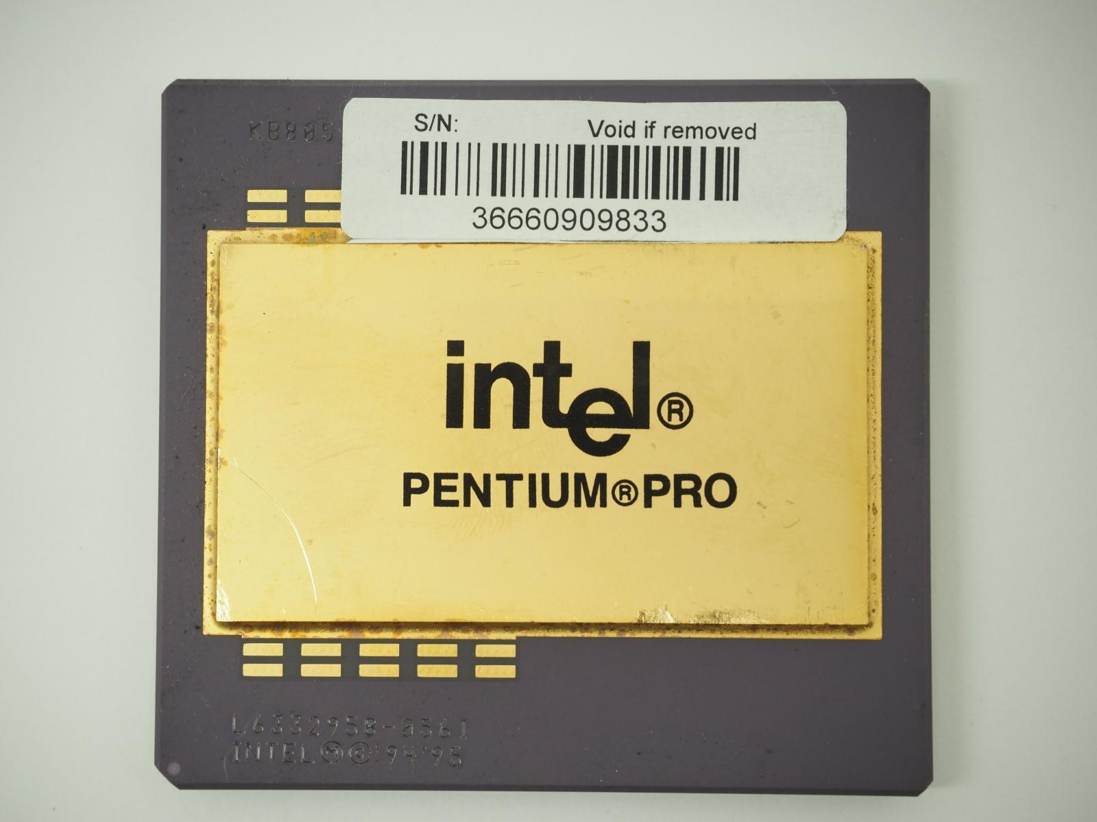 Vintage INTEL KB80521EX200 SY032 256K 200MHz Socket 8 CPU -Untested