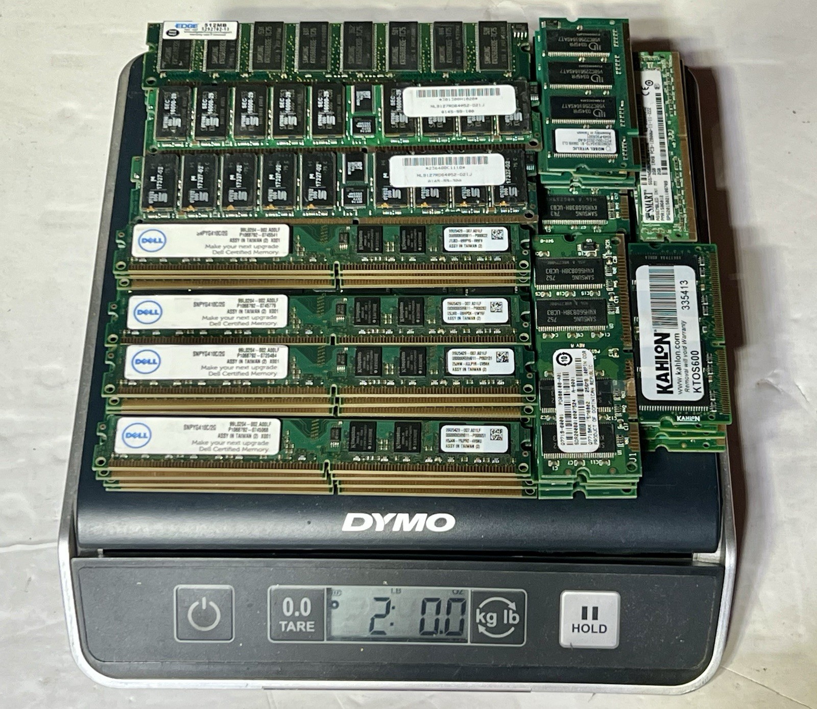2.0 LBS Vintage Scrap Memory RAM FOR Gold Recovery PC & SERVER RAM UNSHIELDED