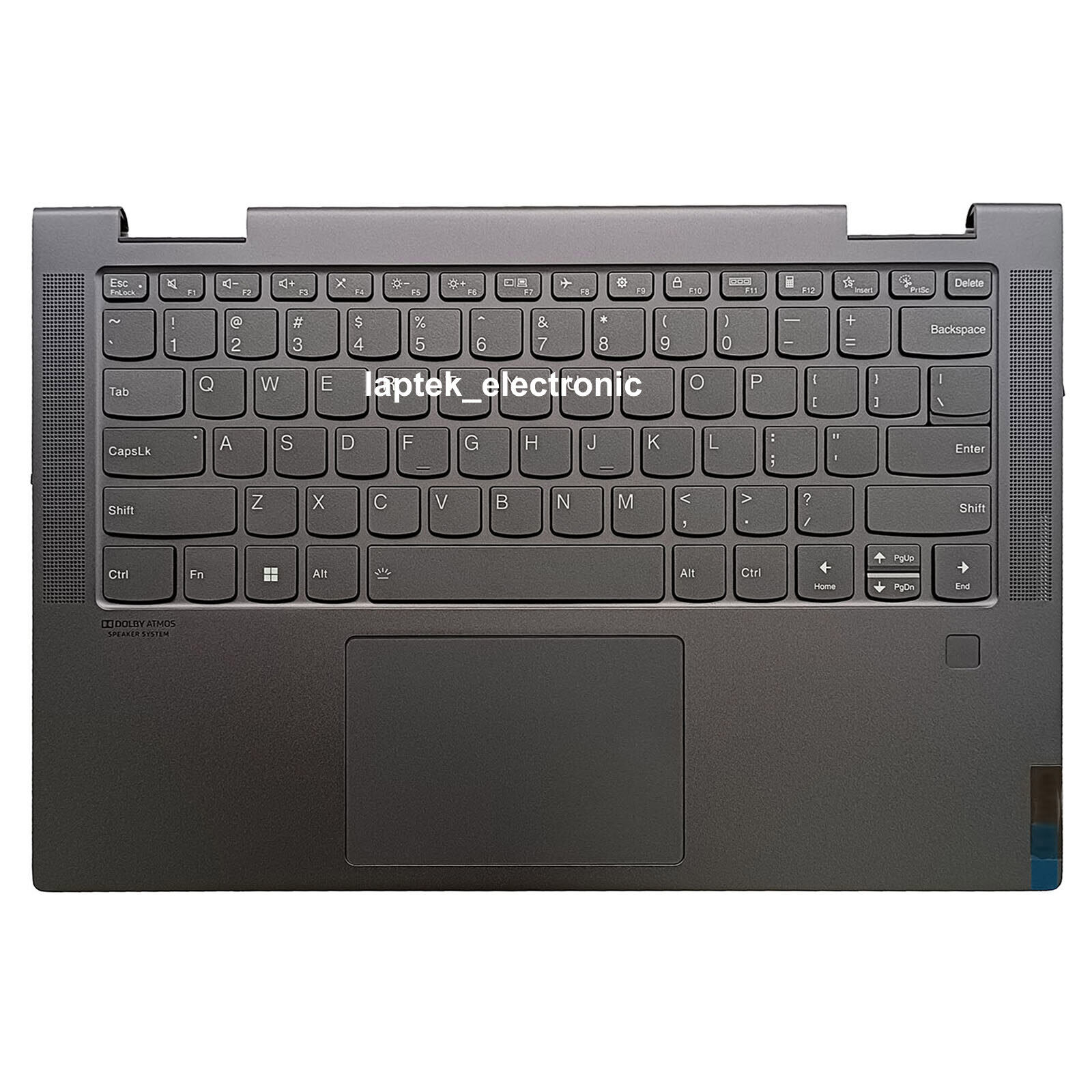For Lenovo Yoga 7-14ITL5 82BH Palmrest Backlit Keyboard Touchpad 5CB1A16224 Gray
