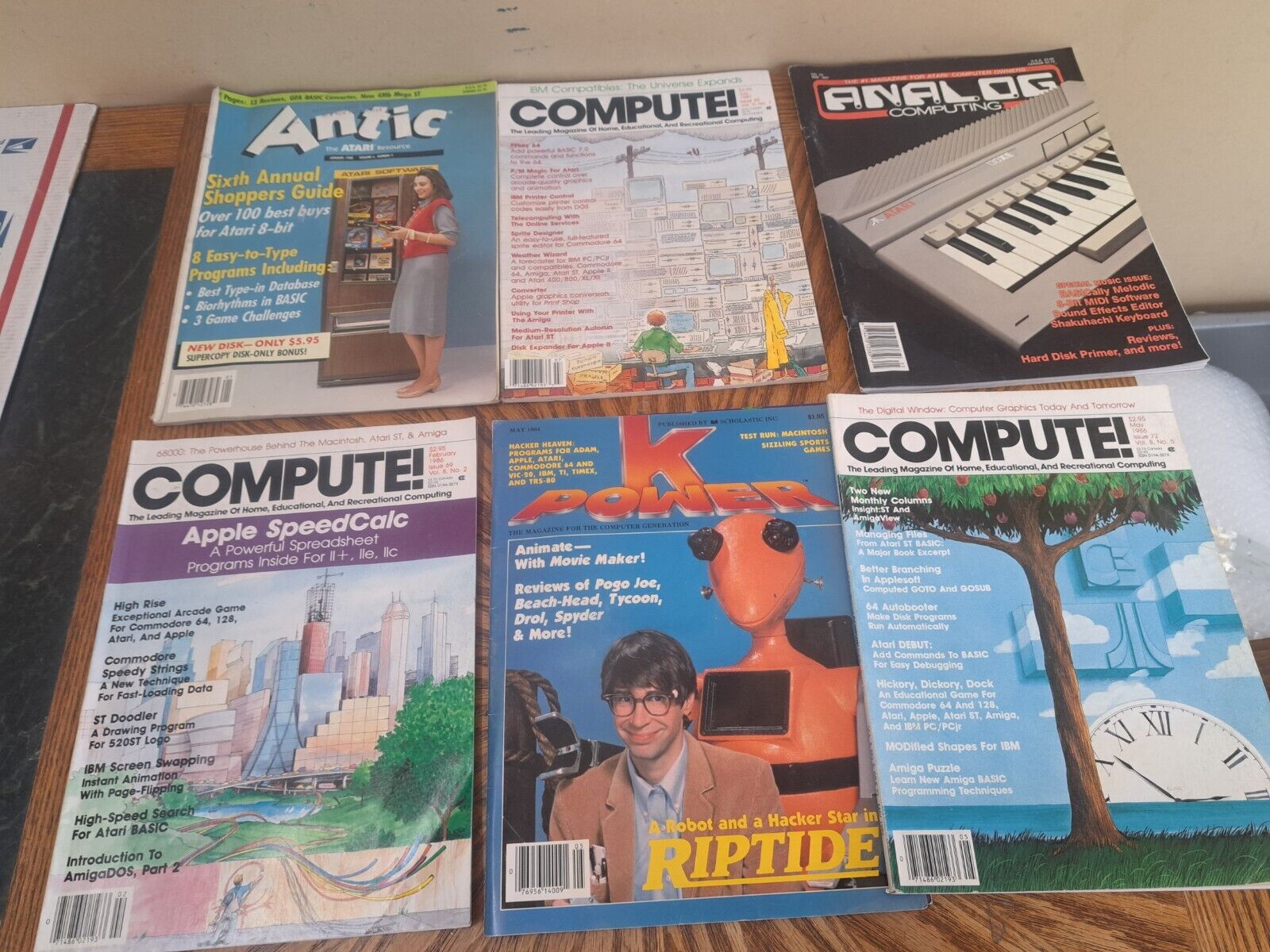 Lot Of 6 Vintage Atari Computing Magazines 1980's
