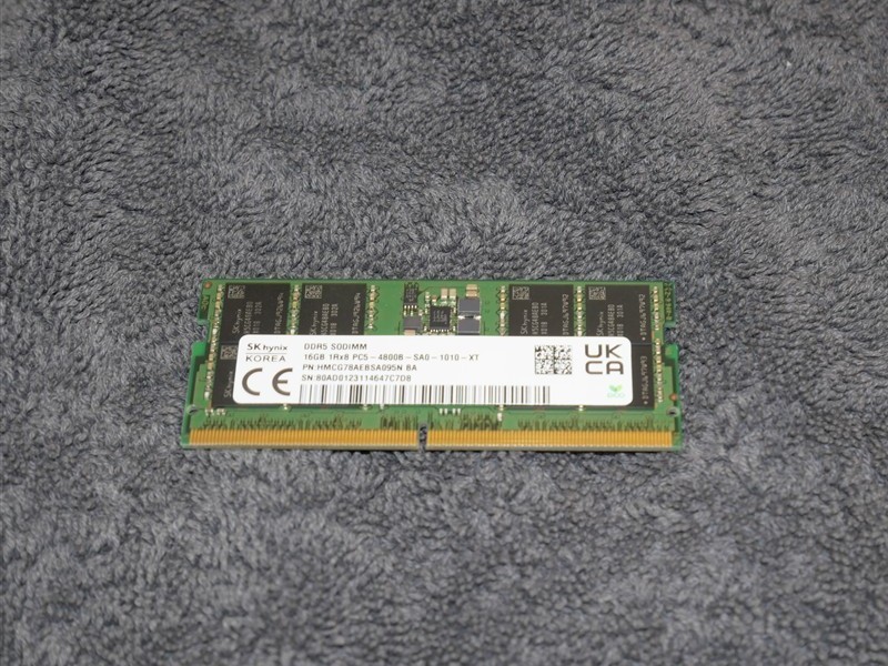 SK Hynix 16GB DDR5-4800 1Rx8 SODIMM HMCG78AEBSA095N Laptop RAM SK Hynix 16GB DDR5-4800 1Rx8 SODIMM HMCG78AEBSA095N Laptop RAM