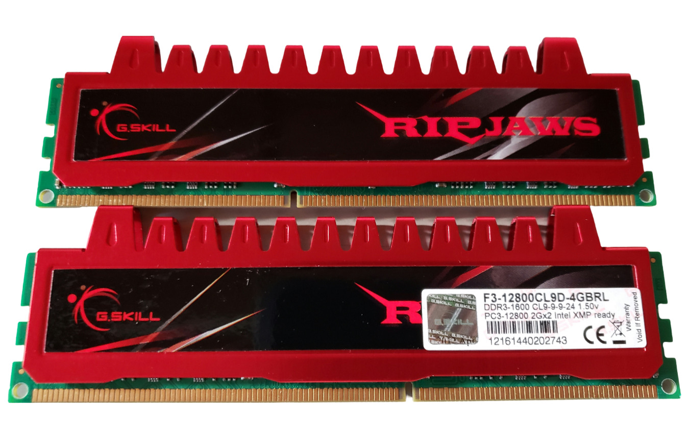 (2 Piece) G.Skill Ripjaws F3-12800CL9D-4GBRL DDR3-1600 4GB (2x2GB) Memory