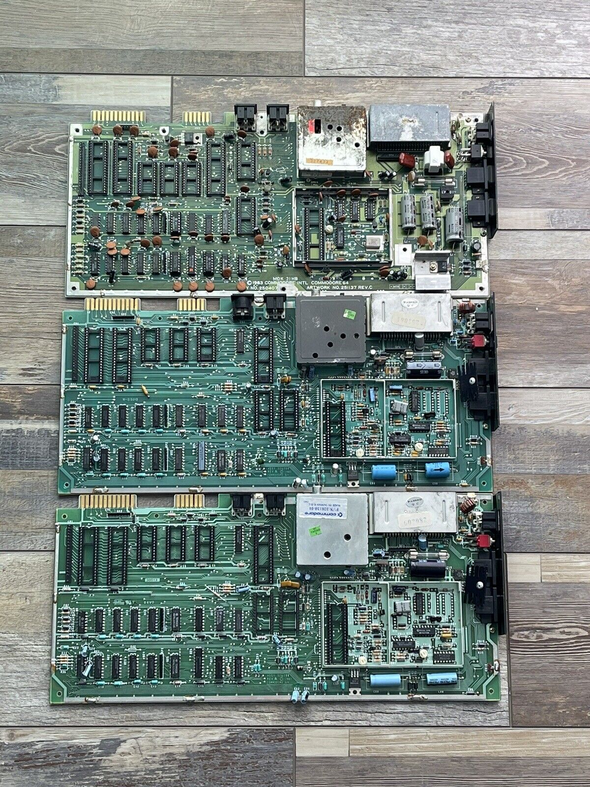 Lot of 3 Commodore 64 motherboards for parts or repair