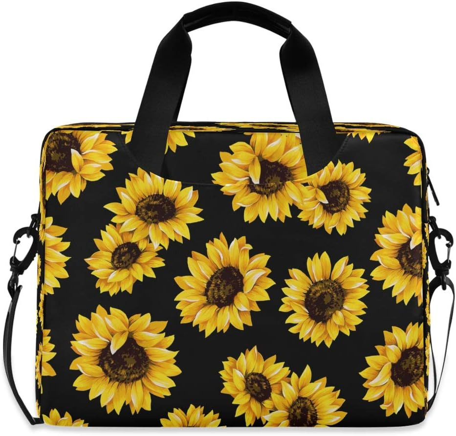 Vintage Sunflower Laptop Bag Floral Flower Laptops Sleeve Briefcase Notebook Car