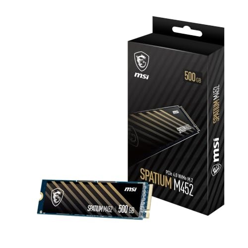 MSI SPATIUM M452 PCIe 4.0 NVMe M.2 500GB SSD HD5179 MSI SPATIUM M452 PCIe 4.0 NVMe M.2 500GB SSD HD5179