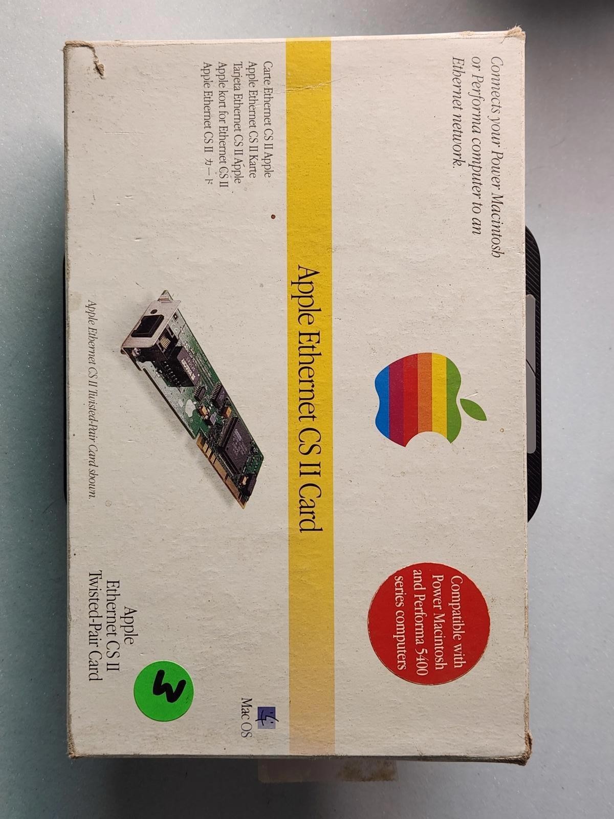 Apple Ethernet CS II Card BOX AND MANUAL ONLY- Vintage Network Interface Apple Ethernet CS II Card BOX AND MANUAL ONLY- Vintage Network Interface