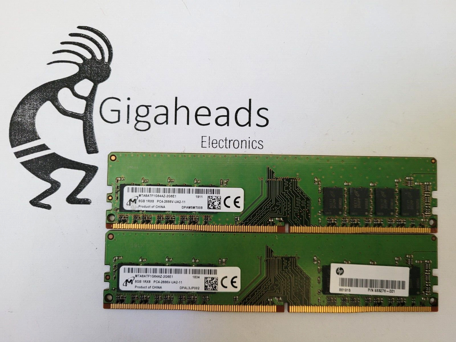 Pair Micron 16GB (2x8GB) PC4-21300 DDR4-2666VMHz Non-ECC Desktop Memory Ram