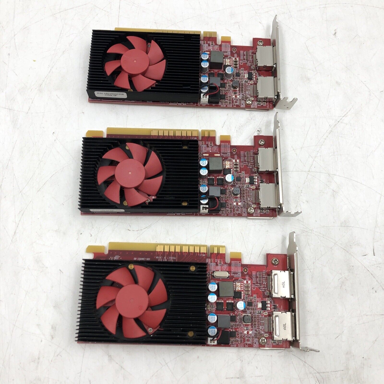 Lot of 3 HP L11302-001 Radeon R7 430 2GB PCI-e Dual DisplayPort Graphics Card