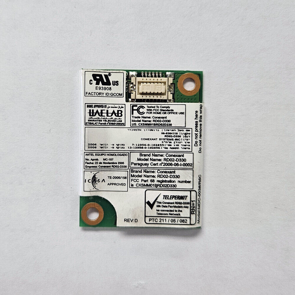 Acer 6930 Laptop Conexant Modem Card Board Module RD02-D330 Genuine OEM W/ Very