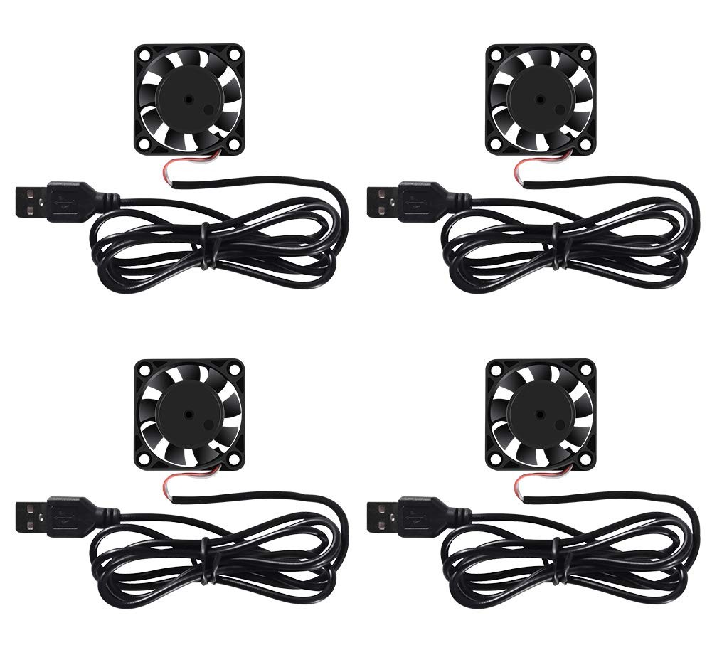 4 Pack USB Brushless Cooling Fan 40mm High Performance DC 4PCS, 5V USB(4010) 4 Pack USB Brushless Cooling Fan 40mm High Performance DC 4PCS, 5V USB(4010)
