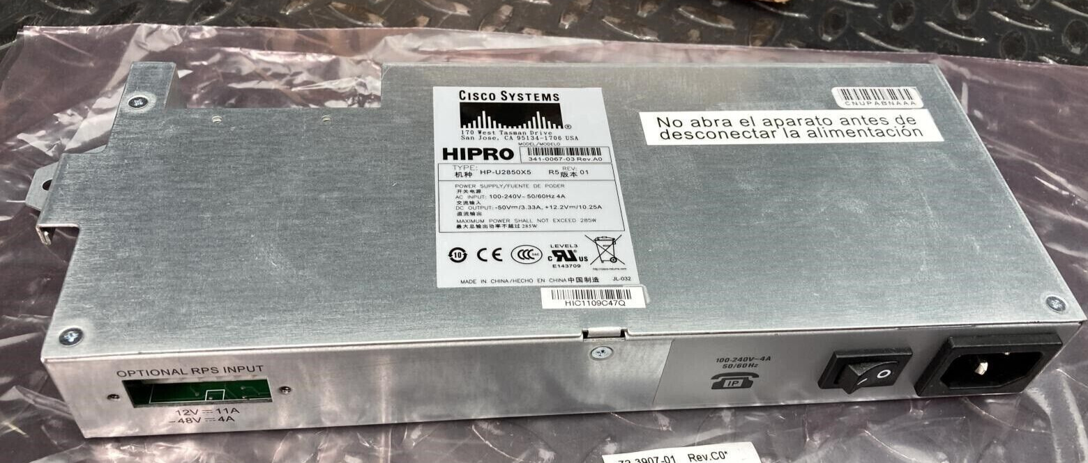 Cisco AC/IP PSU HPU2850X5 HP-U2850x5 power supply R5 rev. 02
