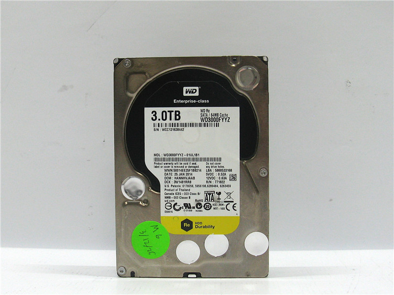 WD WD3000FYYZ 3TB 3.5 Inch SATA Hard Drive Enterprise Storage