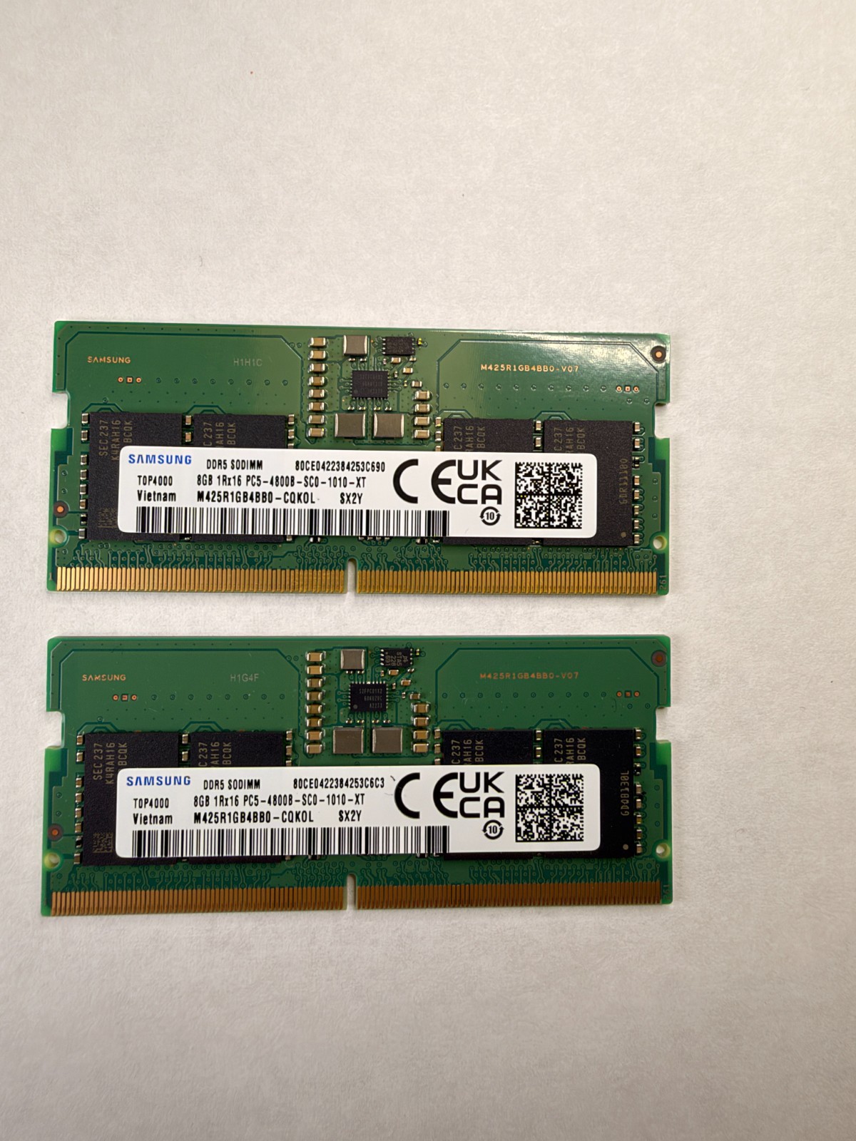 Samsung 32GB Total. 1Rx8 PC5-4800B DDR5 4800MHz SODIMM Laptop Memory 2x16gb Samsung 32GB Total. 1Rx8 PC5-4800B DDR5 4800MHz SODIMM Laptop Memory 2x16gb