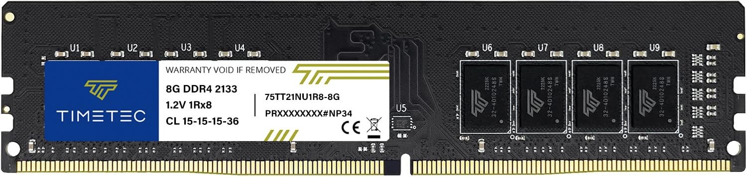 Timetec 8GB DDR4 2133MHz PC42133P PC417000 UDIMM Desktop RAM – 288Pin 1.2V CL... Timetec 8GB DDR4 2133MHz PC42133P PC417000 UDIMM Desktop RAM – 288Pin 1.2V CL...