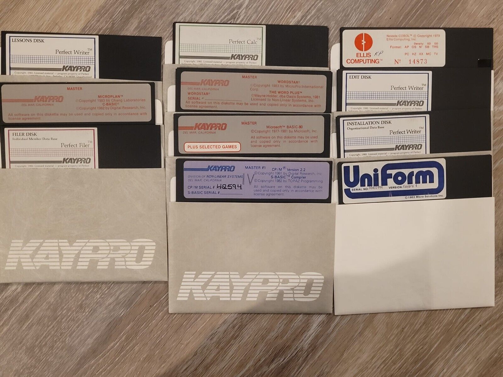 Vintage Lot of 10 Kaypro Software Floppy Disks 5.25\