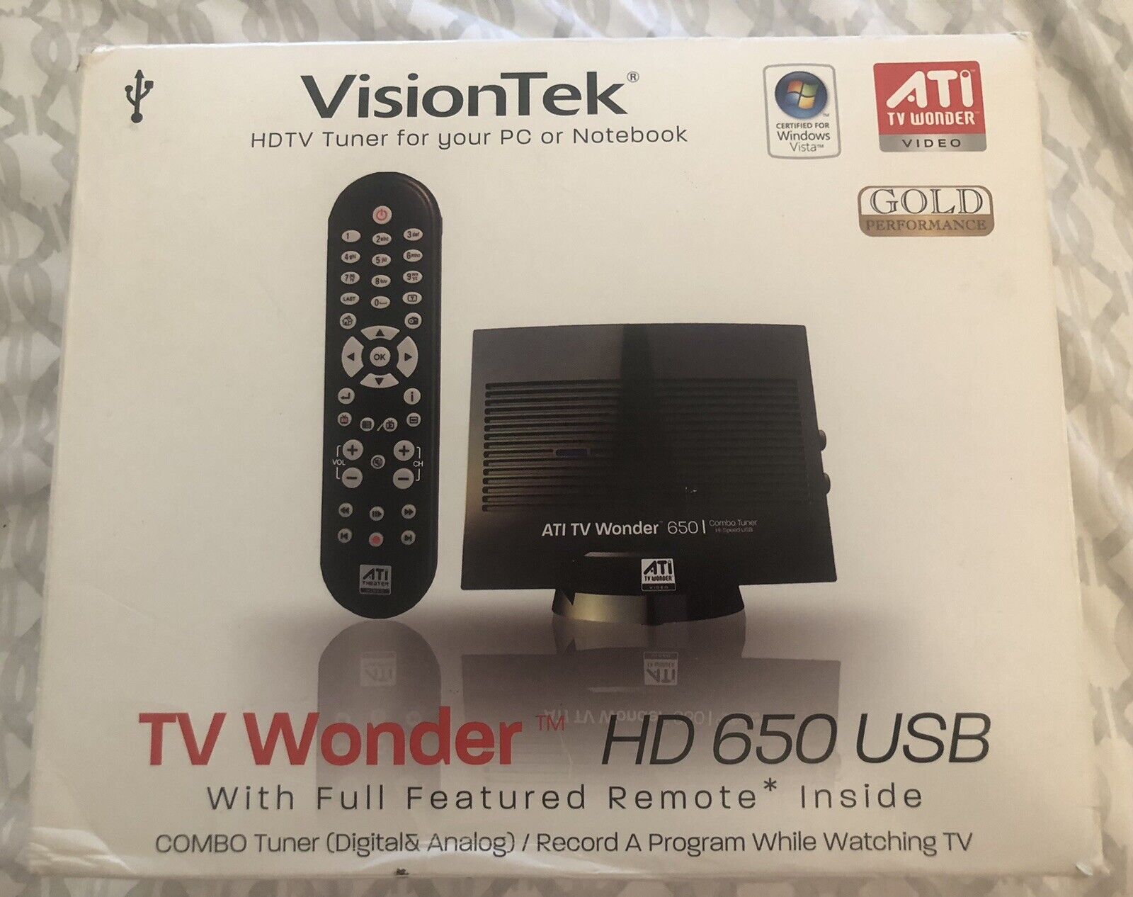 VisionTek TV Wonder HD650 USB HDTV Tuner w/Remote for PC or Notebook