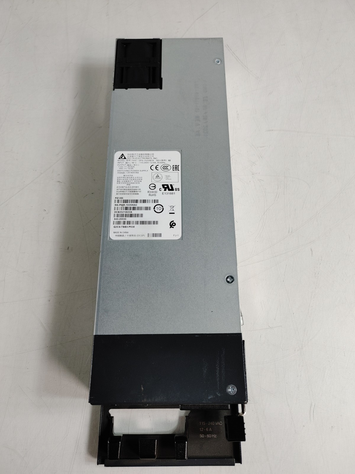 Cisco Meraki Meraki 1025 W Hot Swap 1U Enterprise Power Supply 640-20030