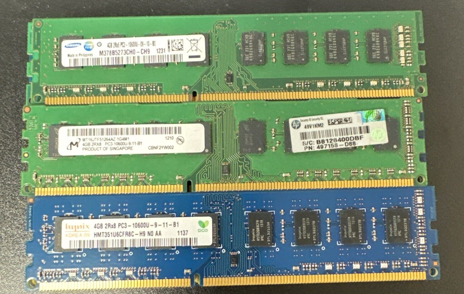 Mixed Major Brands | 4GB 2Rx8 PC3-10600U DDR3  Desktop Ram