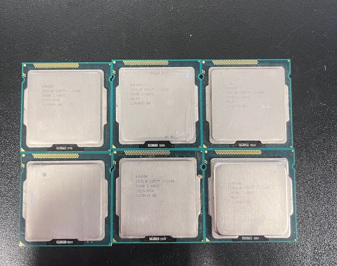 (Lot of 6) Intel SR00B Processor I7-2600 3.40 GHz 4 Cores #27