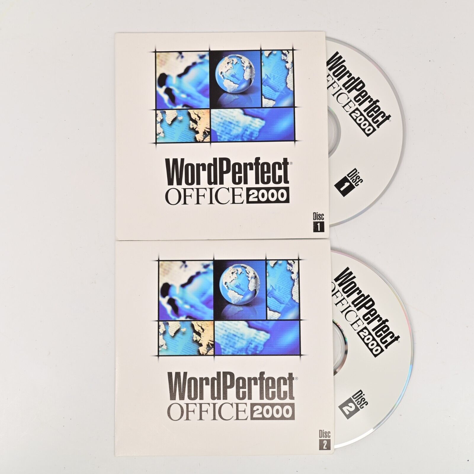 Vintage Corel WordPerfect Office 2000 CD-ROM 2 Disc For Windows 95 & 98