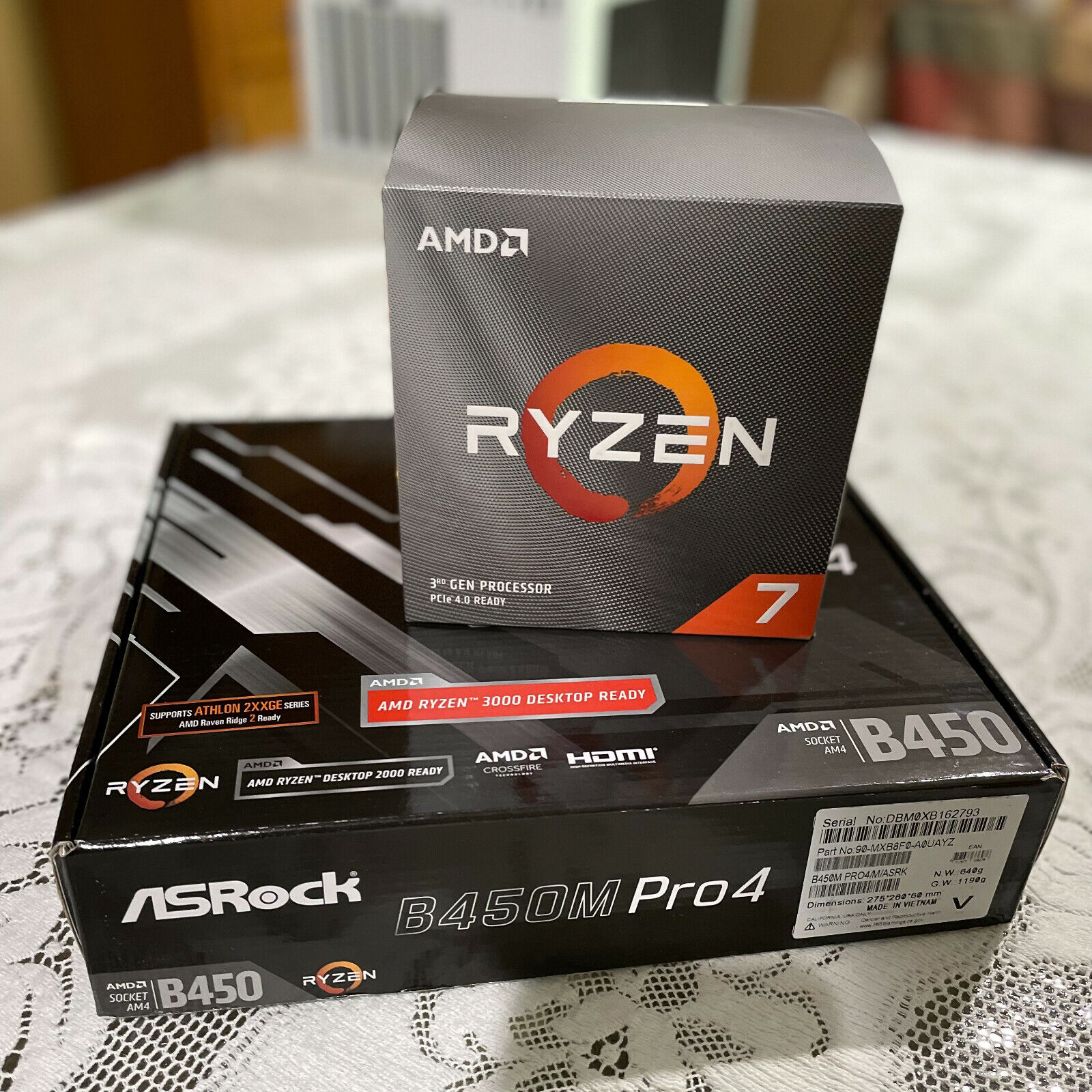 AMD Ryzen 7 3800x CPU & ASRock B450M Pro4 mATX Combo | Still Under OEM Warranty