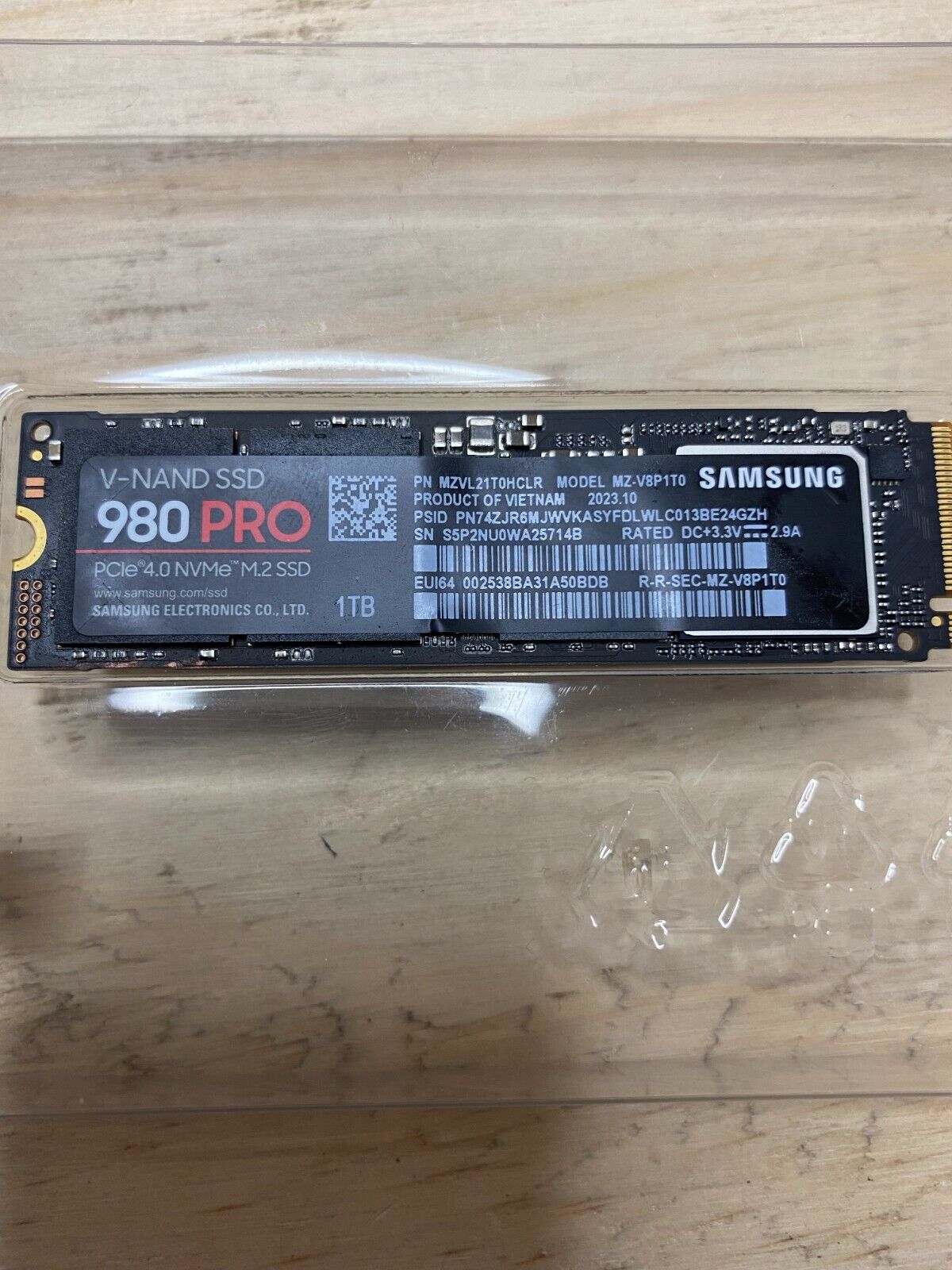 Samsung 980 PRO 1TB SSD 2280 Internal Solid State Drive 100% Good Health tested