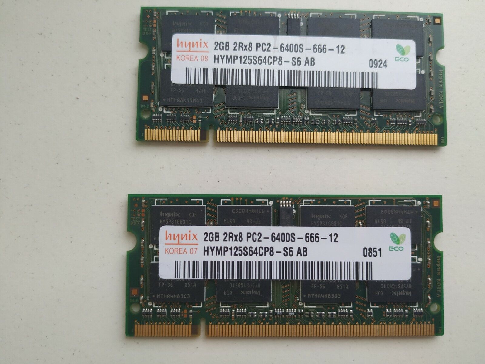 4GB (2x2GB) PC2-6400s DDR2-800MHz Laptop Memory SODIMM Intel 200pin US Tested
