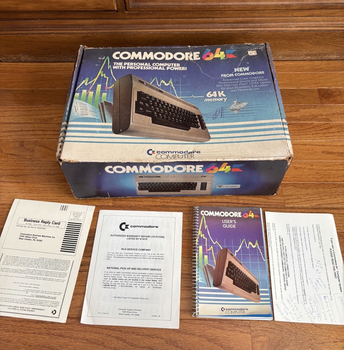 Commodore 64 Computer In Original Box w Cord & User Manual 💥