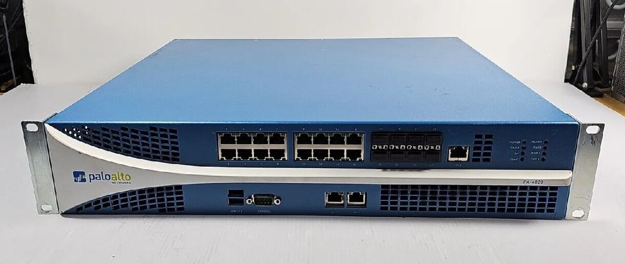 Palo Alto PA-4020 24-Port Firewall Security Appliance w/ 2x PSU 