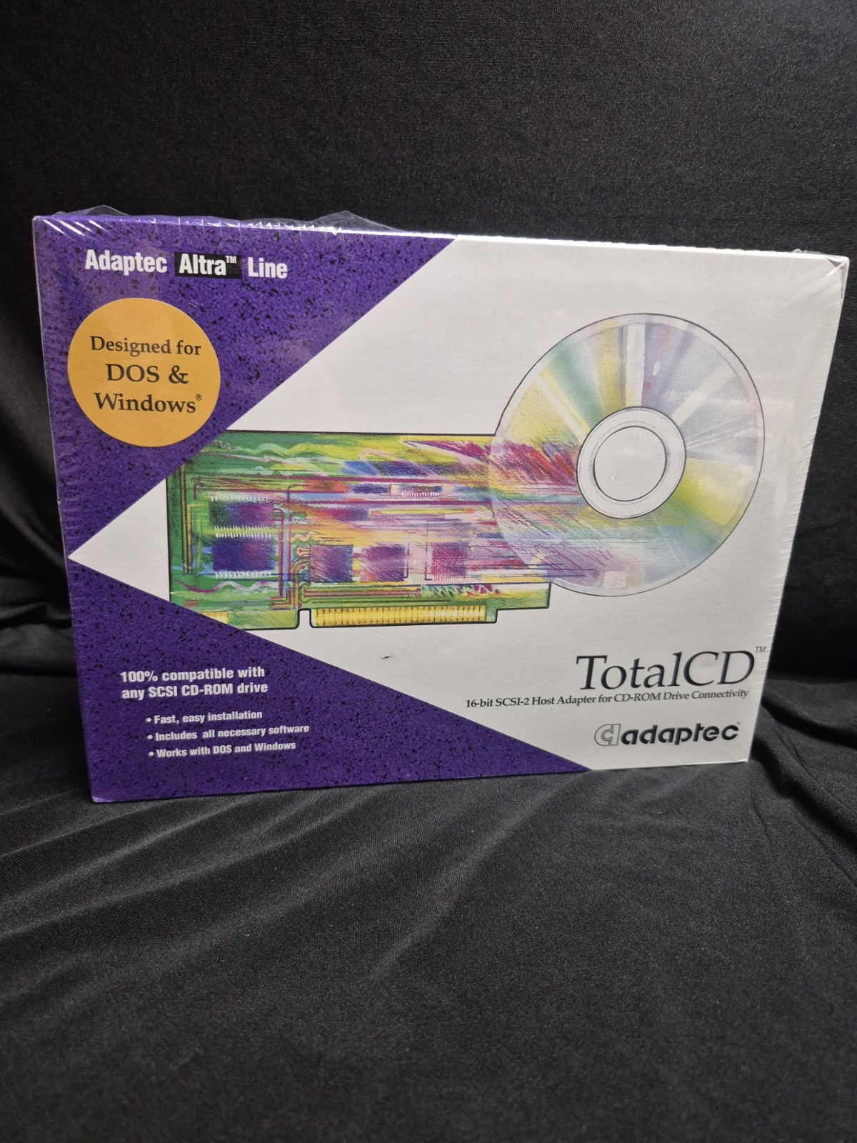 Vintage Adaptec TotalCD AVA-1505 SCSI Host Adapter Kit Factory Sealed NOS Vintage Adaptec TotalCD AVA-1505 SCSI Host Adapter Kit Factory Sealed NOS