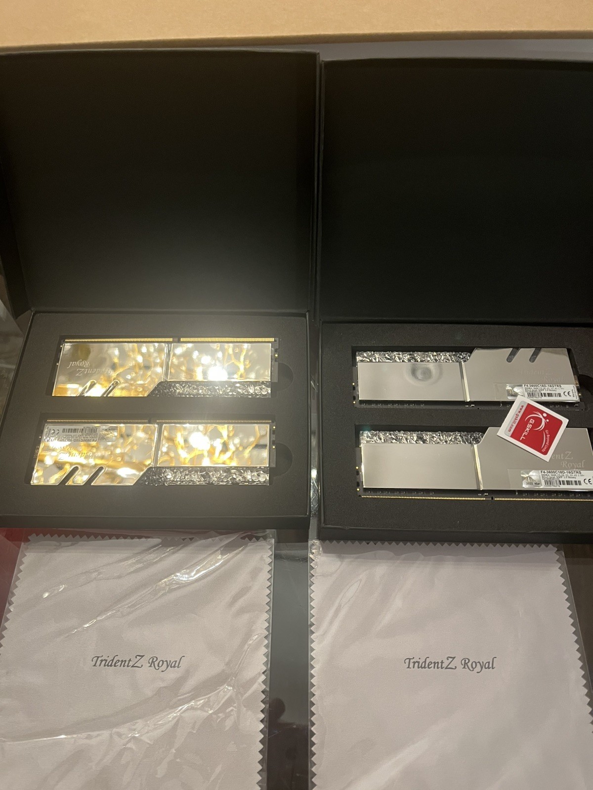 Brand new G.SKILL Trident Z RGB DDR4 3600MHz RAM silver Brand new G.SKILL Trident Z RGB DDR4 3600MHz RAM silver