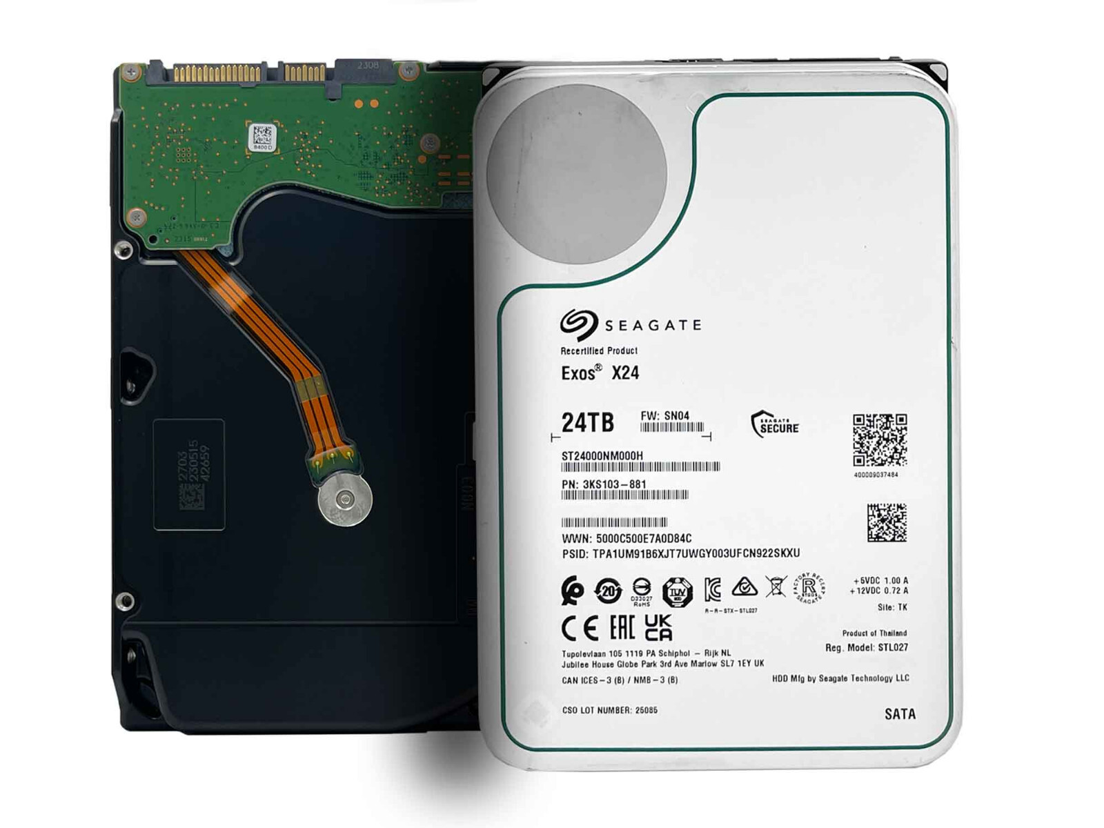 Seagate ST24000NM000H 24TB 7200RPM SATA 6Gb/s 256MB 3.5in Enterprise Hard Drive Seagate ST24000NM000H 24TB 7200RPM SATA 6Gb/s 256MB 3.5in Enterprise Hard Drive