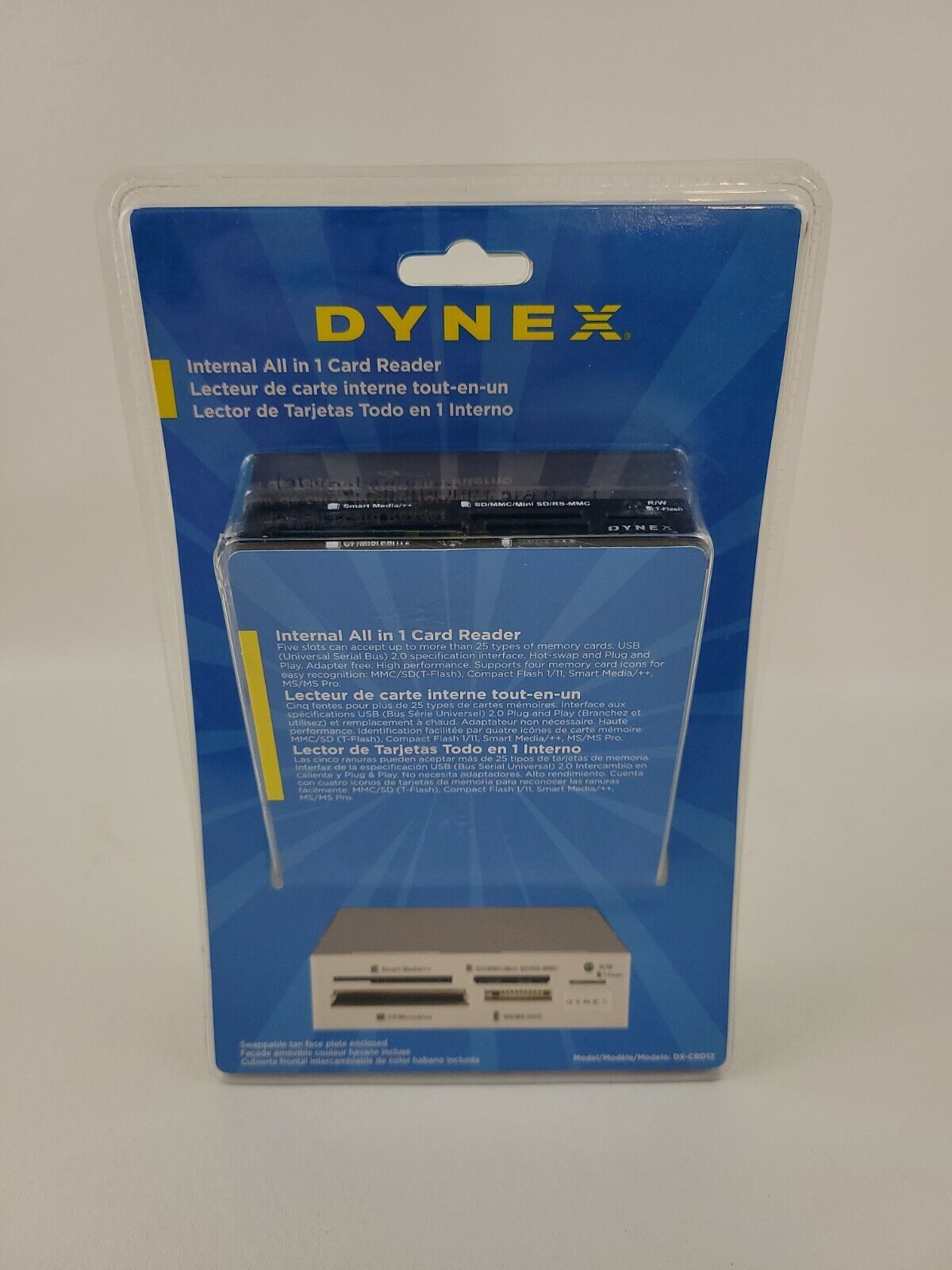 Dynex DX-CRD12 Internal All In 1 Card Reader -Five Memory Card Slots - Brand New