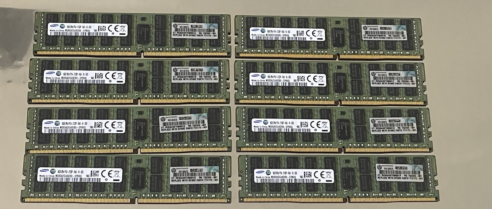 Qty.8 Samsung 16GB 2RX4 Pc4 2133P  M393A2G40DB0-CPB0Q Ram Memory