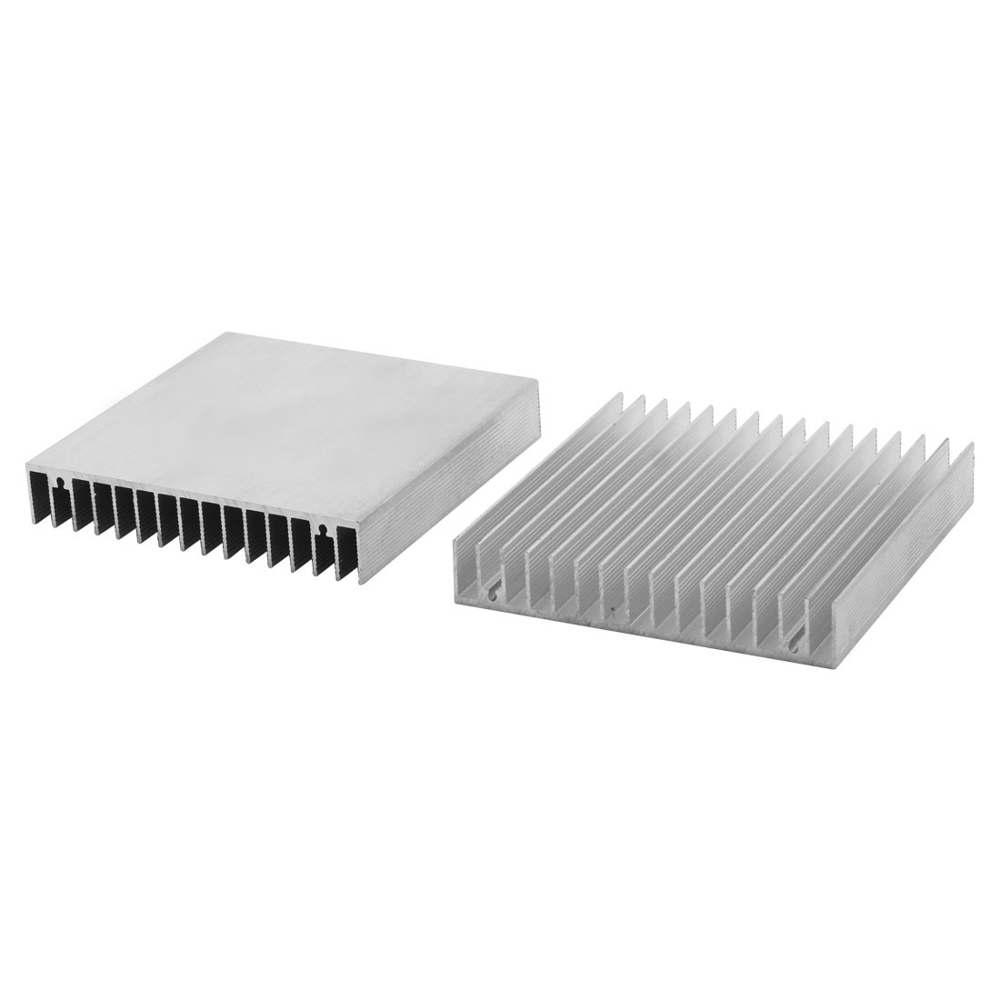 100x100x18mm Aluminum Heat Sink Radiator Fin Heatsink Silver Tone 2pcs 100x100x18mm Aluminum Heat Sink Radiator Fin Heatsink Silver Tone 2pcs