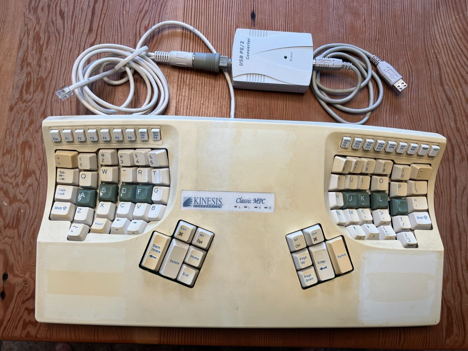 1997 Kinesis Classic MPC Ergonomic Computer Keyboard ADB Vintage Mac + PS/2 PC